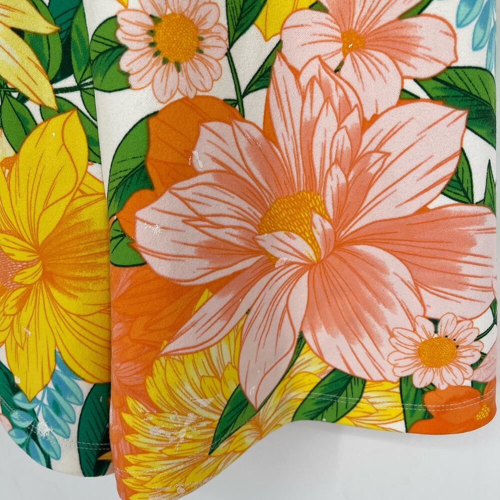 Great Jones Hawaiian Floral Romper Size XS Orange - Picture 9 of 14